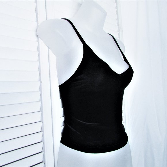 Brandy Melville Tops - Brandy Melville black velour stretch poly camisole